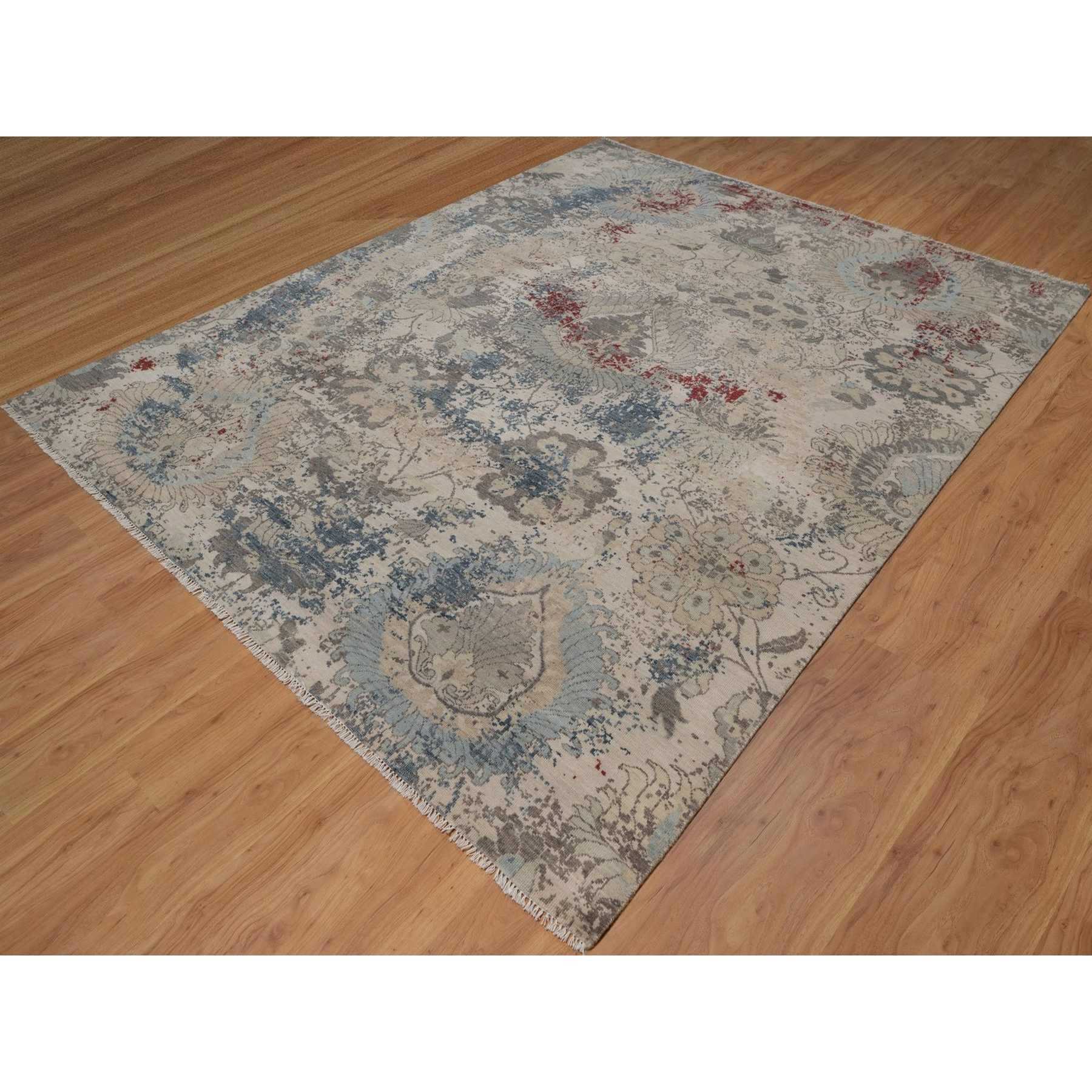 Oushak-And-Peshawar-Hand-Knotted-Rug-461845