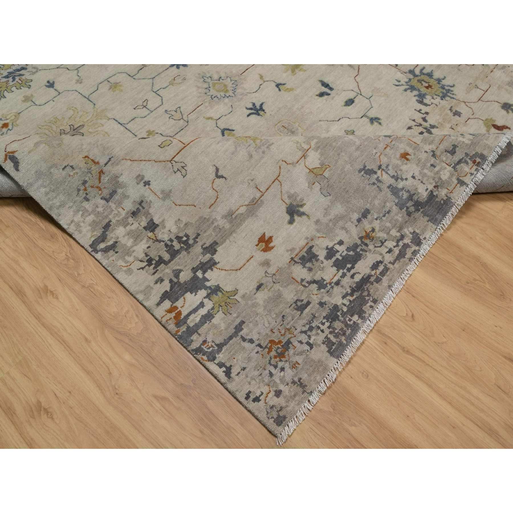 Oushak-And-Peshawar-Hand-Knotted-Rug-461855
