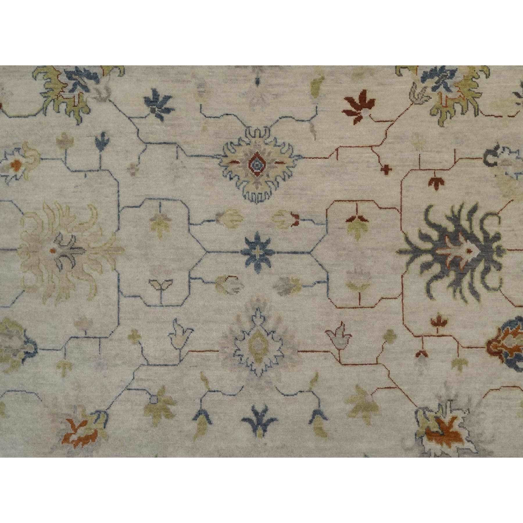 Oushak-And-Peshawar-Hand-Knotted-Rug-461855