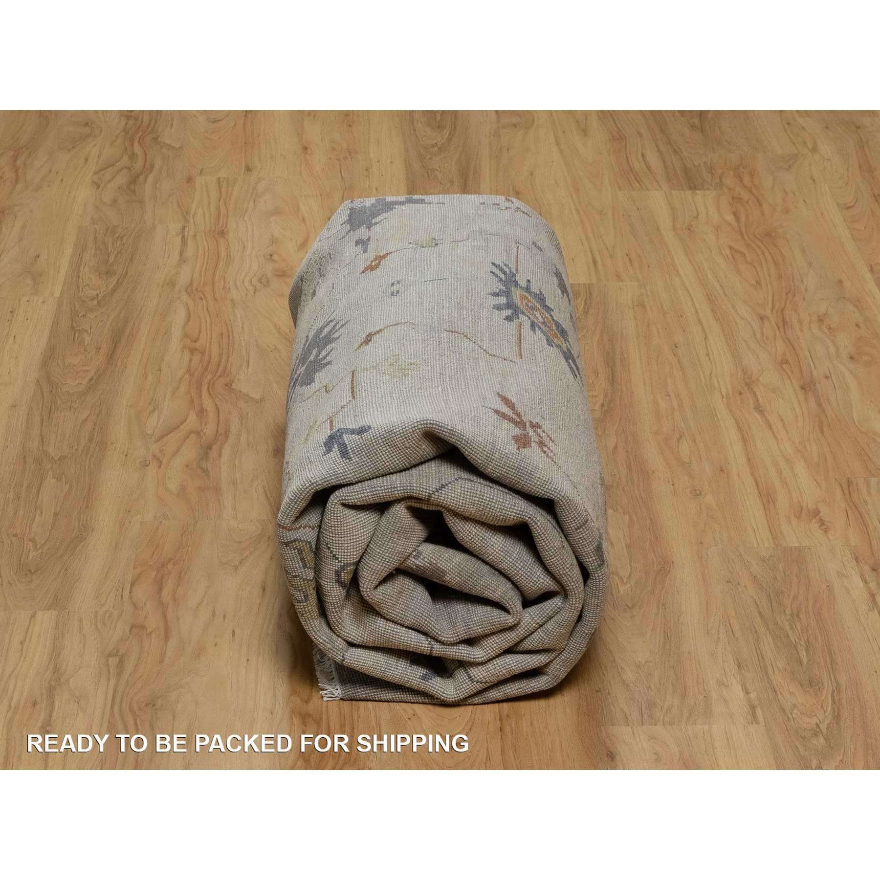 Oushak-And-Peshawar-Hand-Knotted-Rug-461855