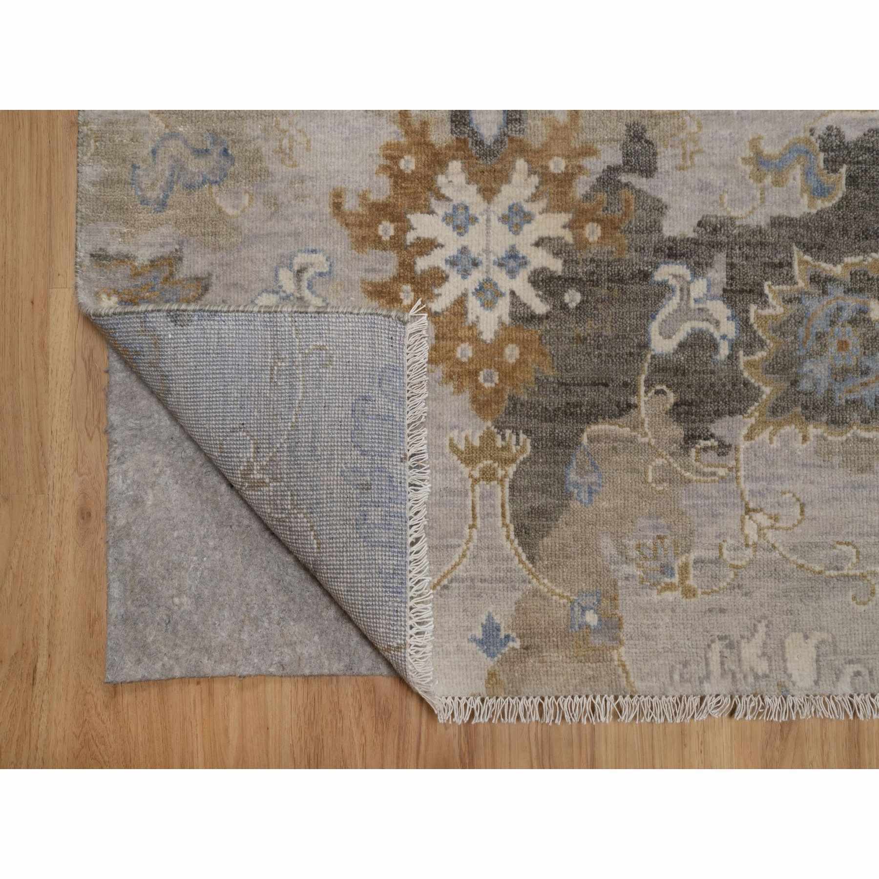 Oushak-And-Peshawar-Hand-Knotted-Rug-461860