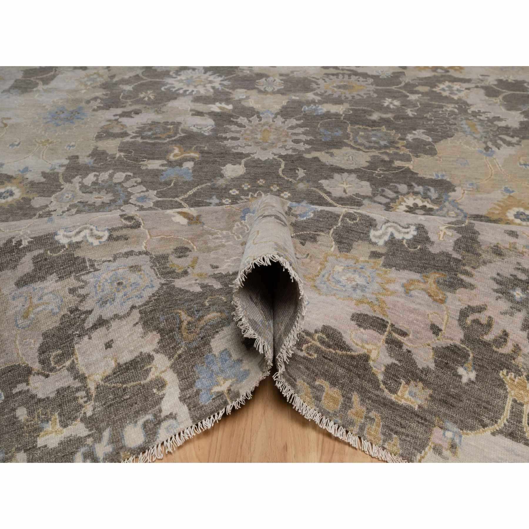 Oushak-And-Peshawar-Hand-Knotted-Rug-461860