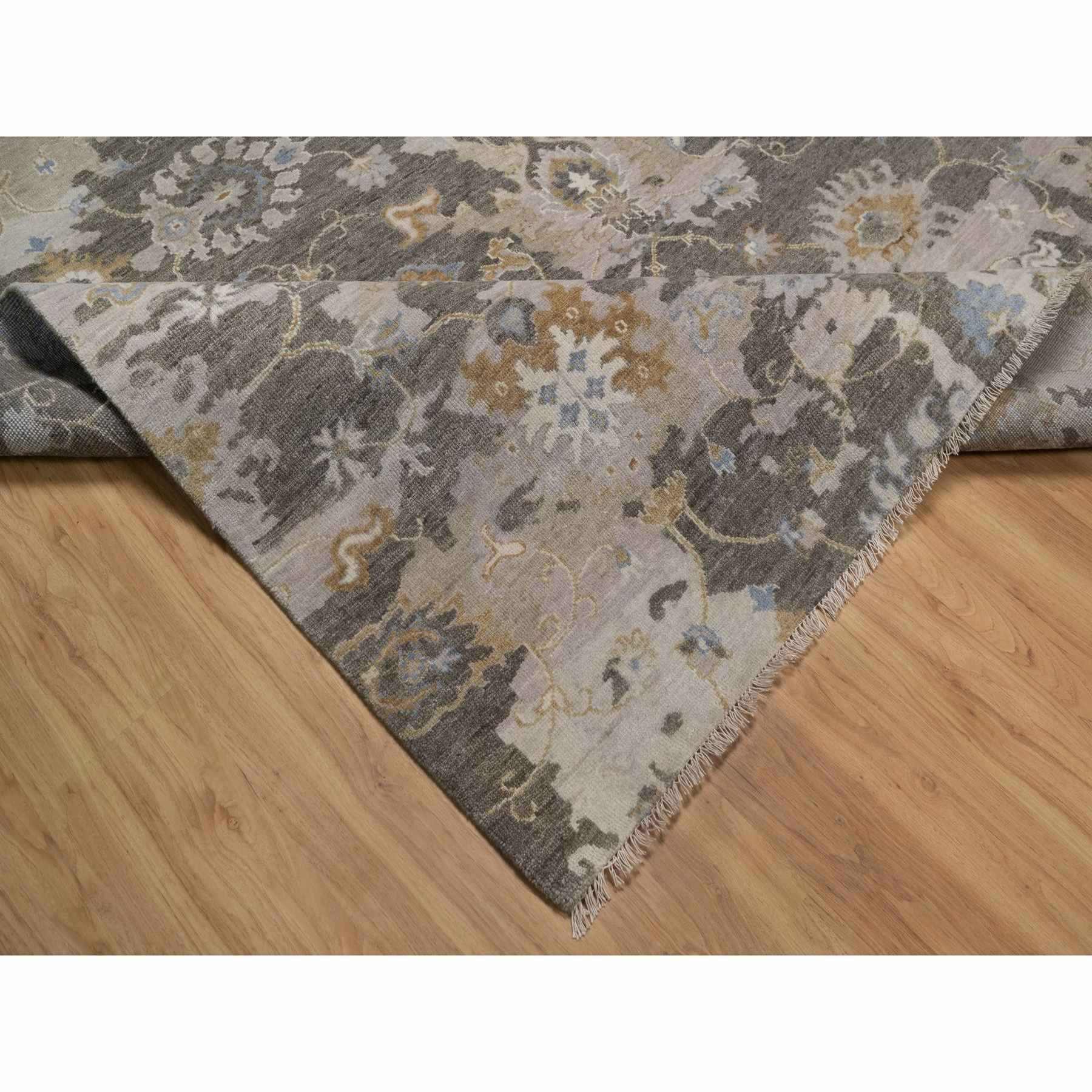 Oushak-And-Peshawar-Hand-Knotted-Rug-461860