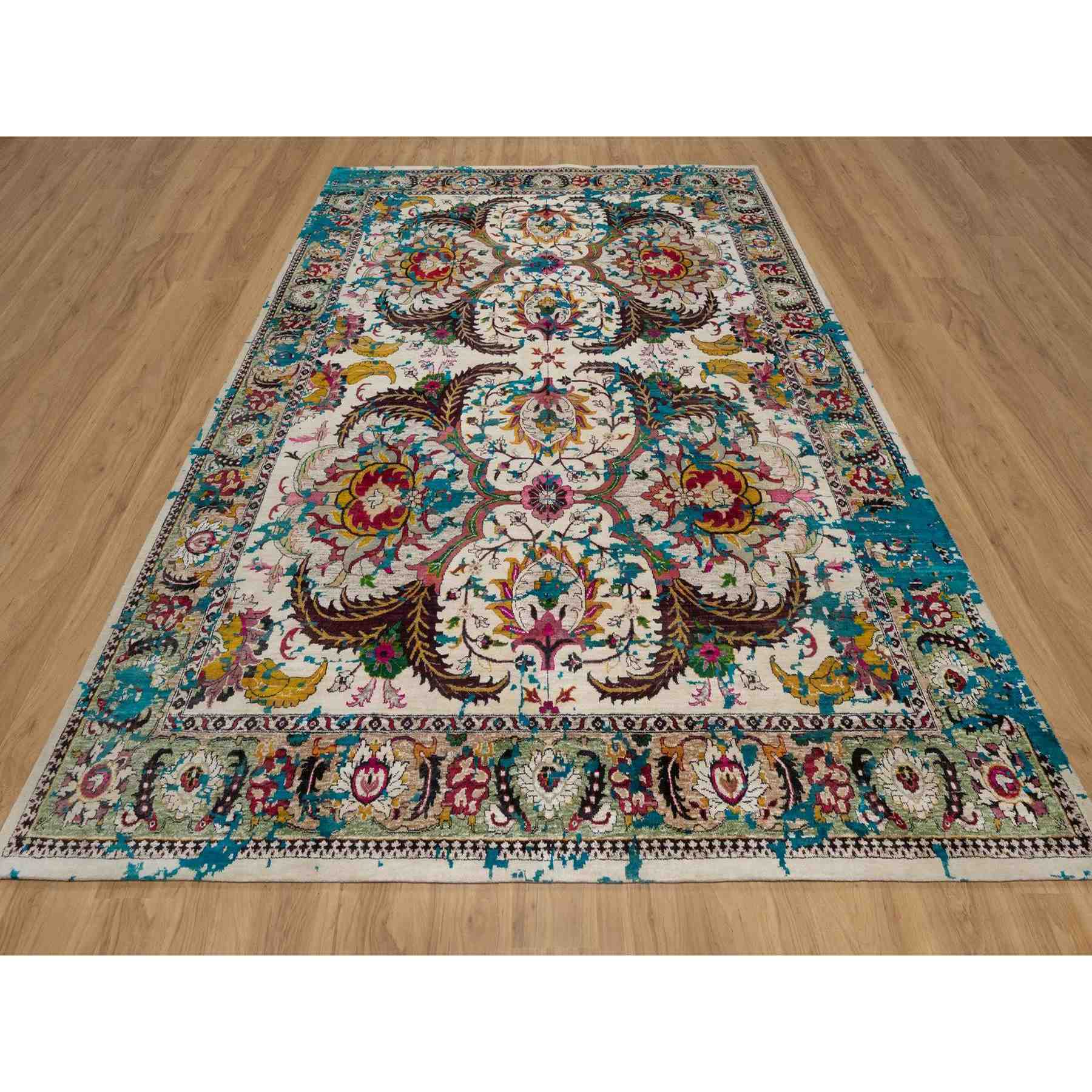 Transitional-Hand-Knotted-Rug-460375