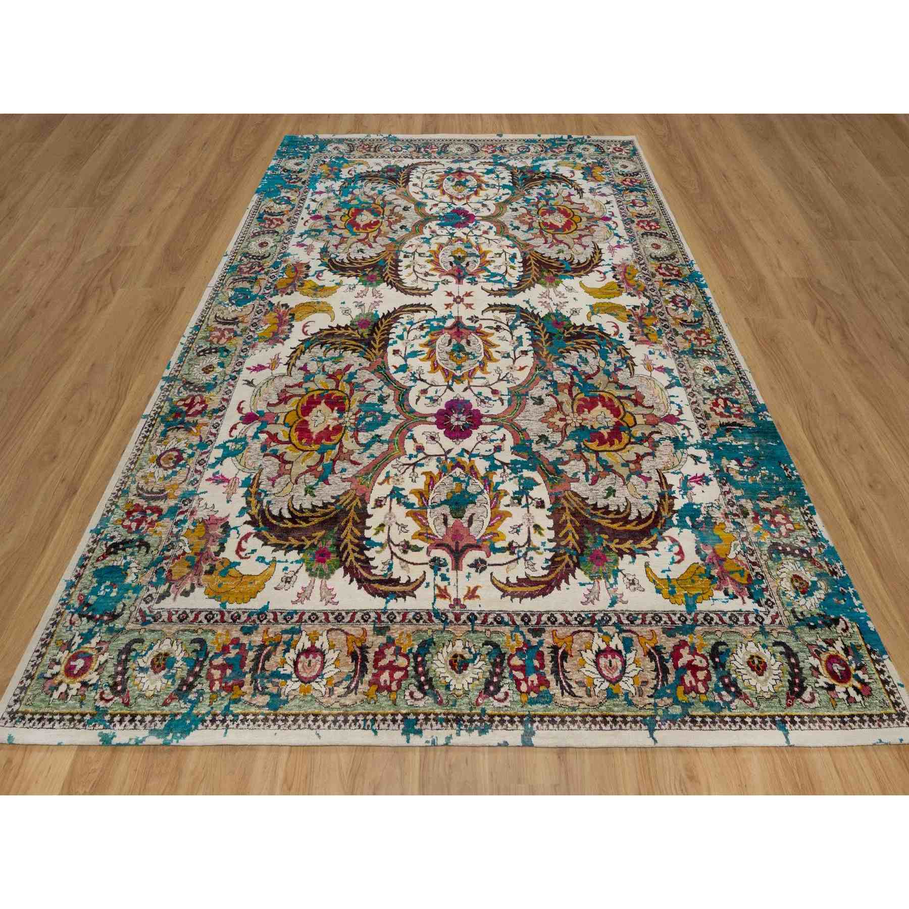 Transitional-Hand-Knotted-Rug-460380