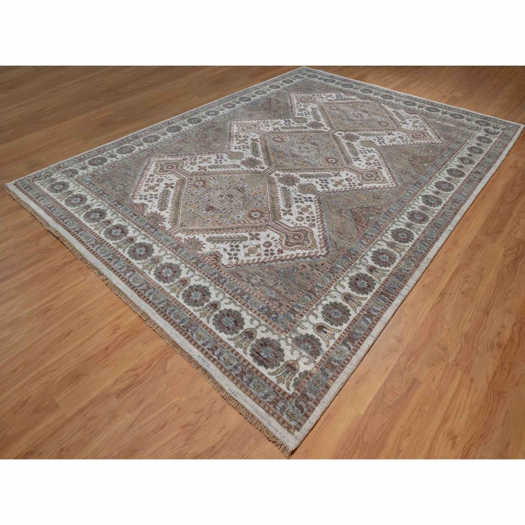 Tribal-Geometric-Hand-Knotted-Rug-461540