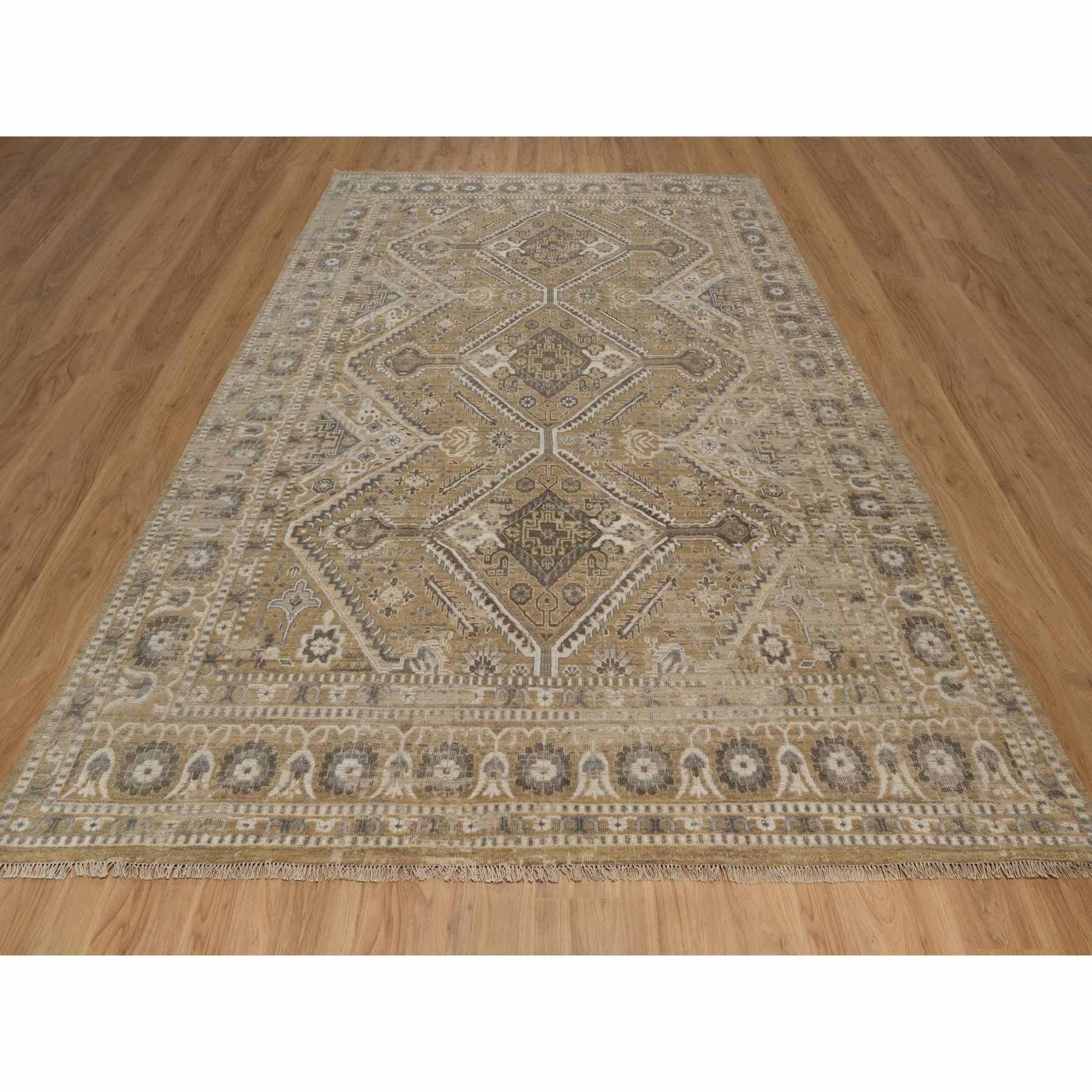 Tribal-Geometric-Hand-Knotted-Rug-461945