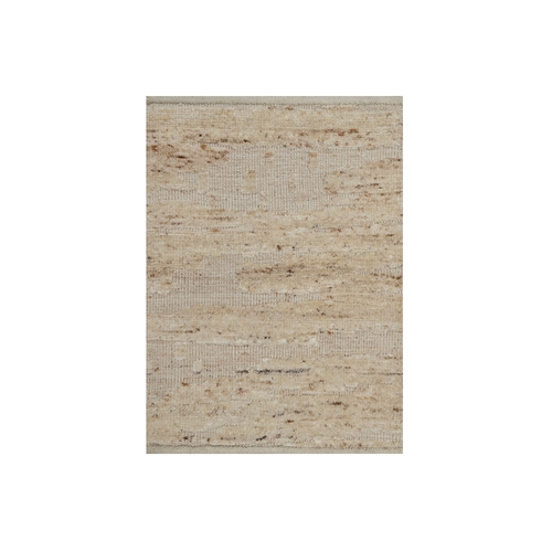 Lace White, Hand Knotted, Textured with Hi and Low, Modern Design, Wool & Jute, Mat, Sample, Oriental 