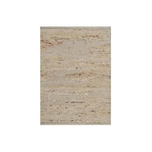 Lace White, Hand Knotted, Textured with Hi and Low, Modern Design, Wool & Jute, Mat, Sample, Oriental 