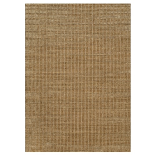 Camel Brown, Undyed Natural Wool, Vertical Stripes Design with Salt and Pepper Effect, Hand Loomed, Oriental 