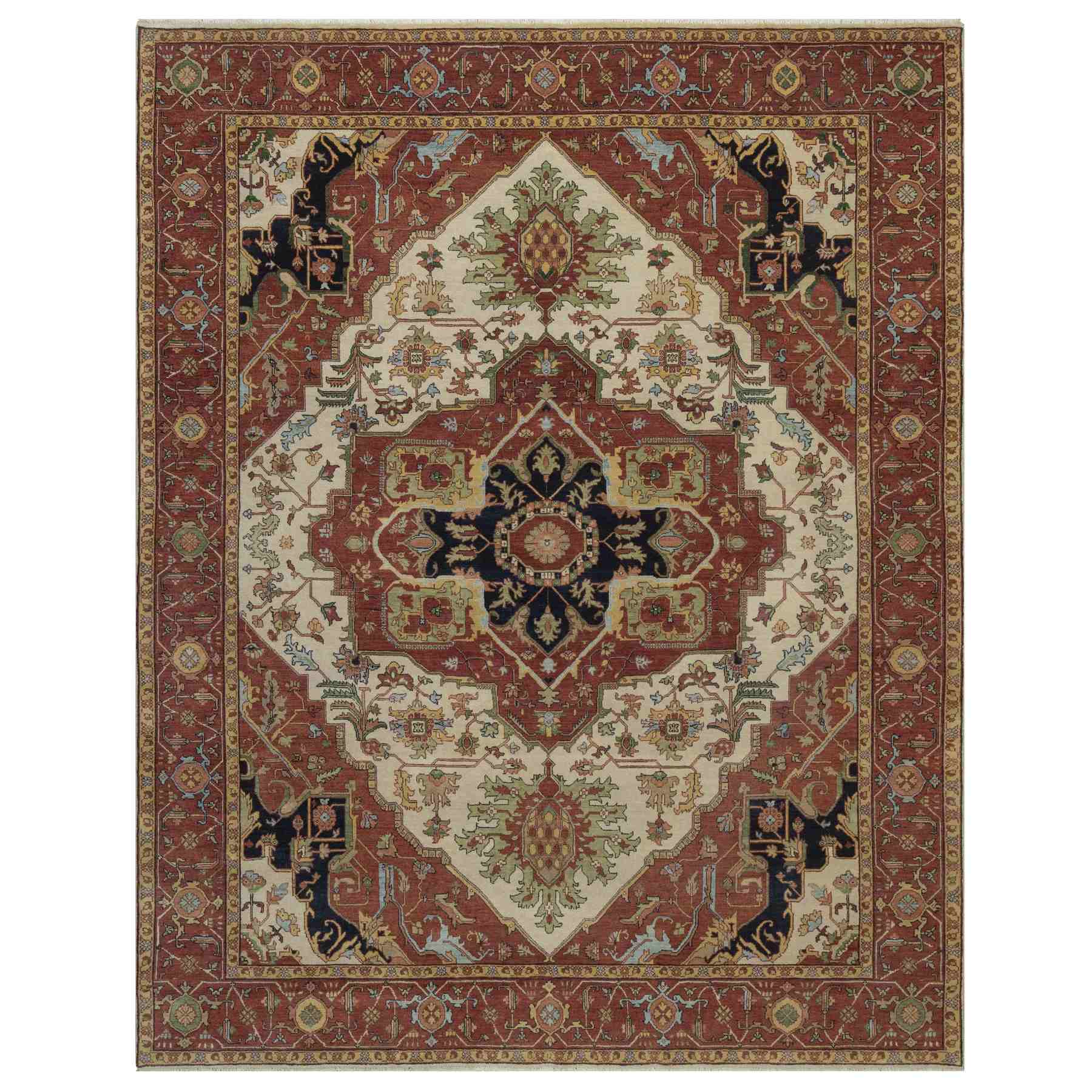 Heriz-Hand-Knotted-Rug-464010
