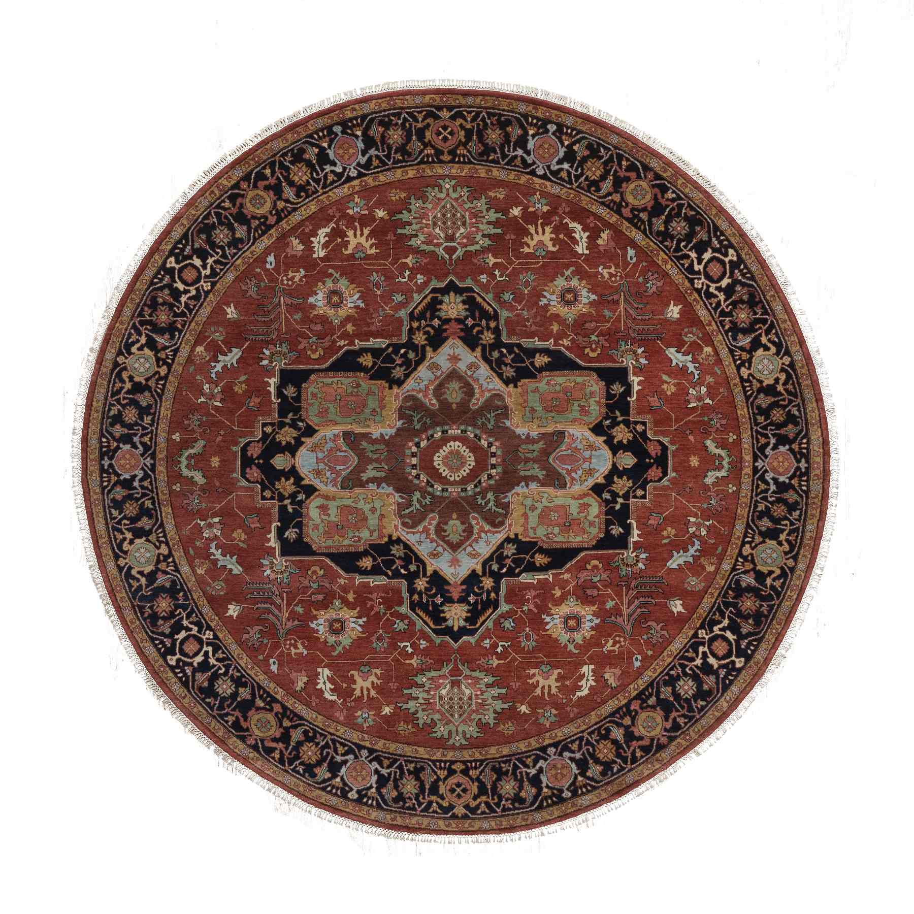Heriz-Hand-Knotted-Rug-464020