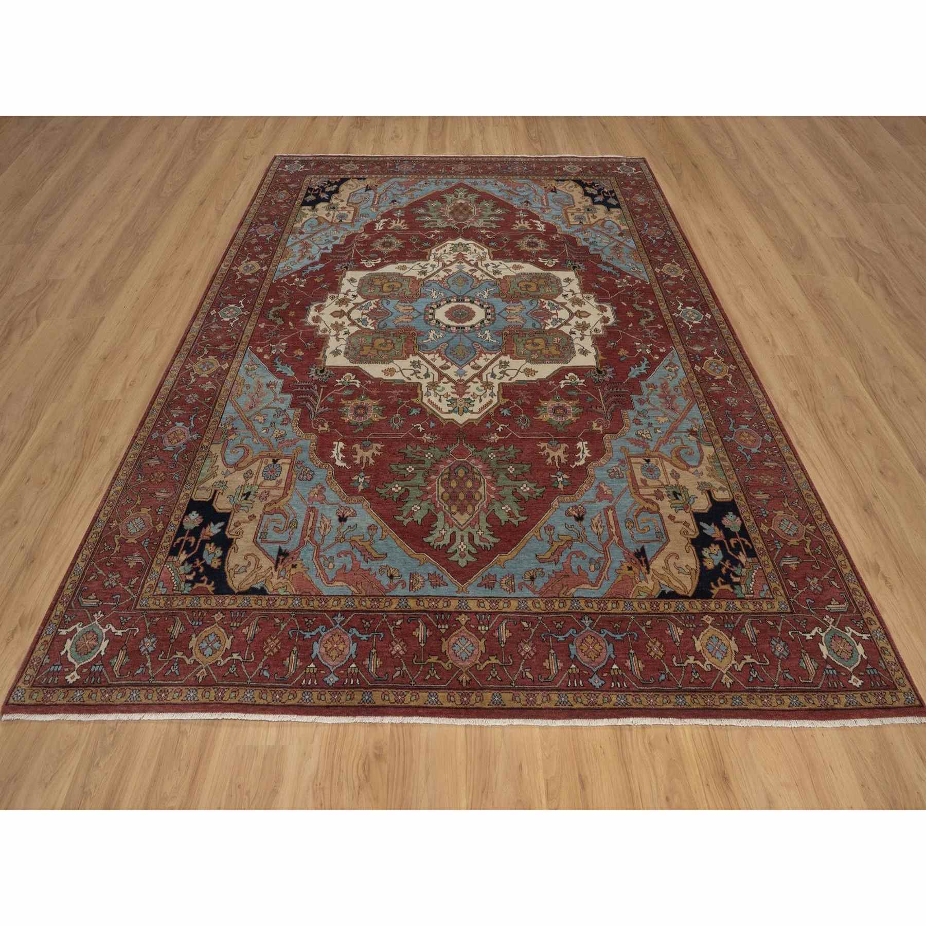 Heriz-Hand-Knotted-Rug-464050