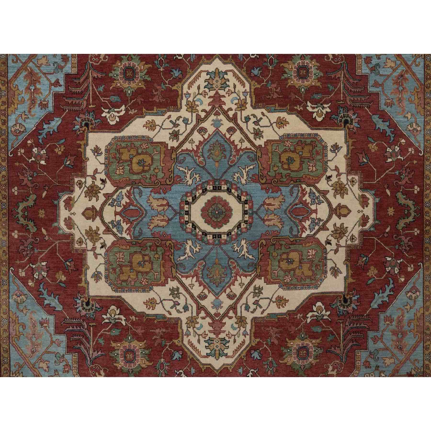 Heriz-Hand-Knotted-Rug-464050