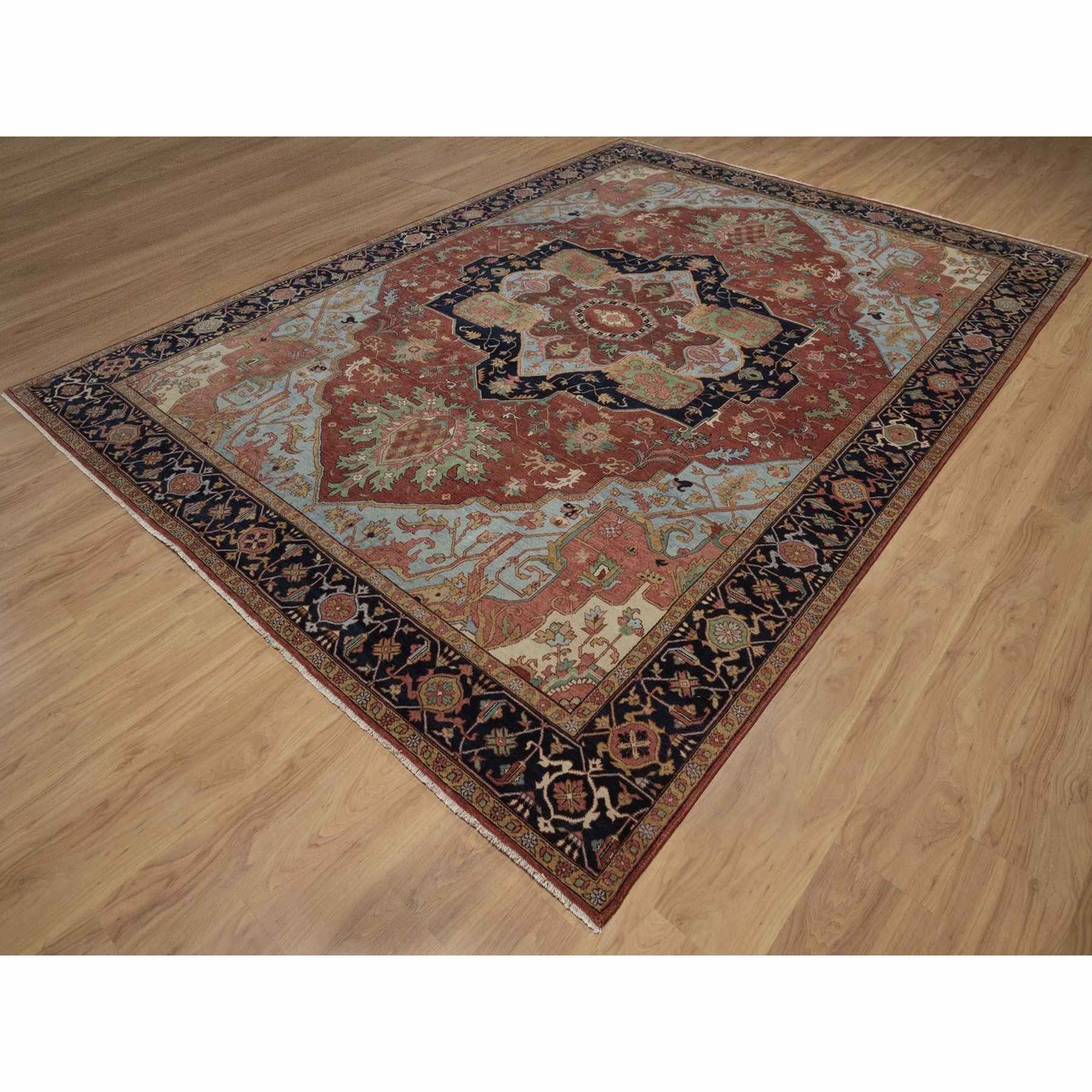 Heriz-Hand-Knotted-Rug-464060