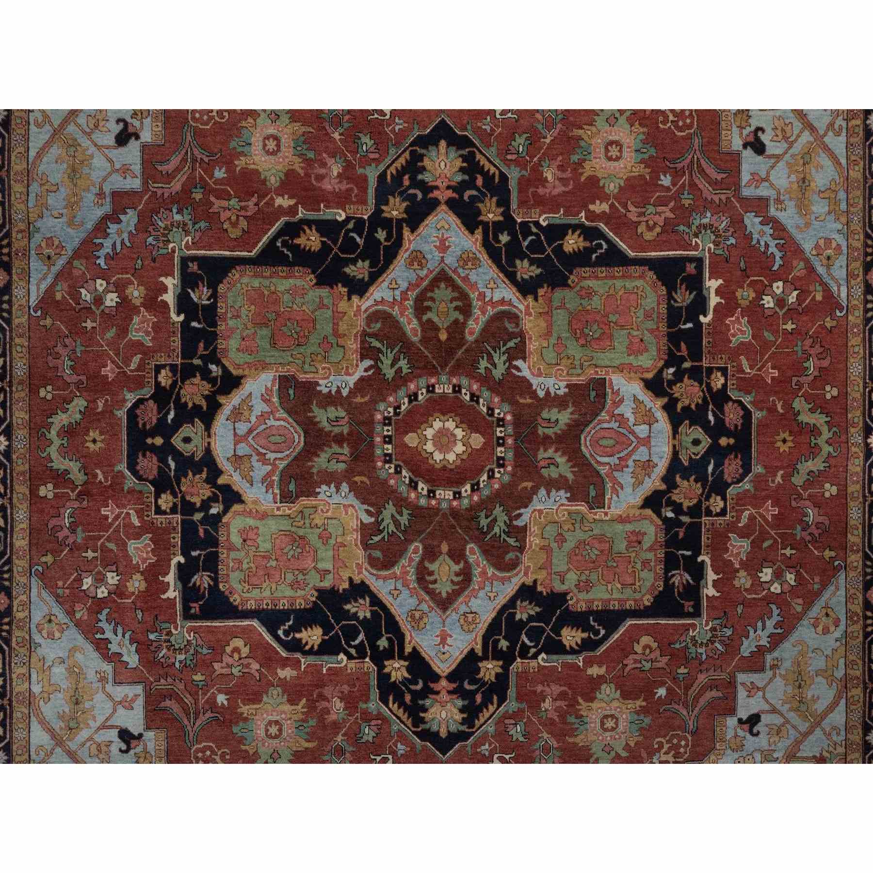 Heriz-Hand-Knotted-Rug-464060