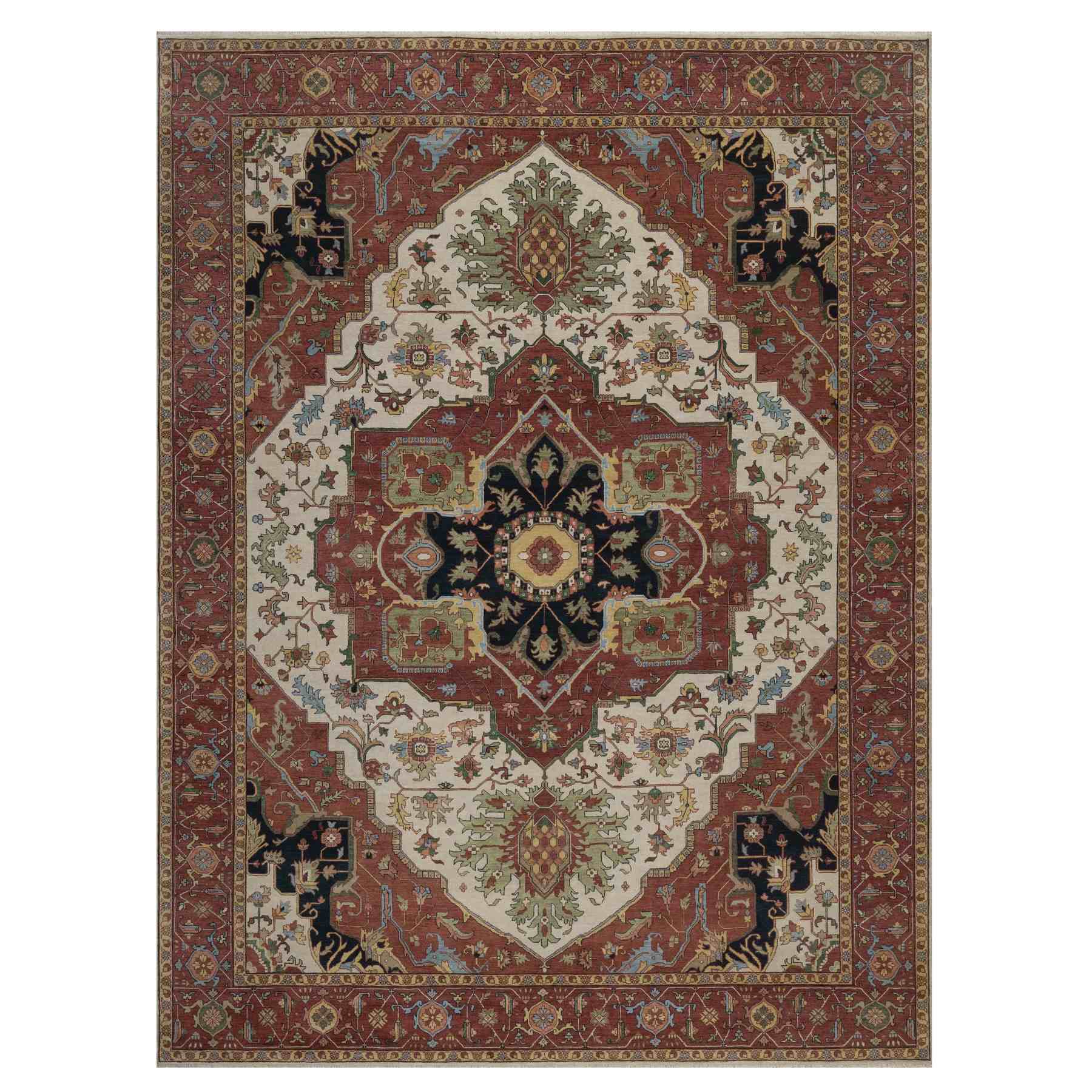 Heriz-Hand-Knotted-Rug-464065
