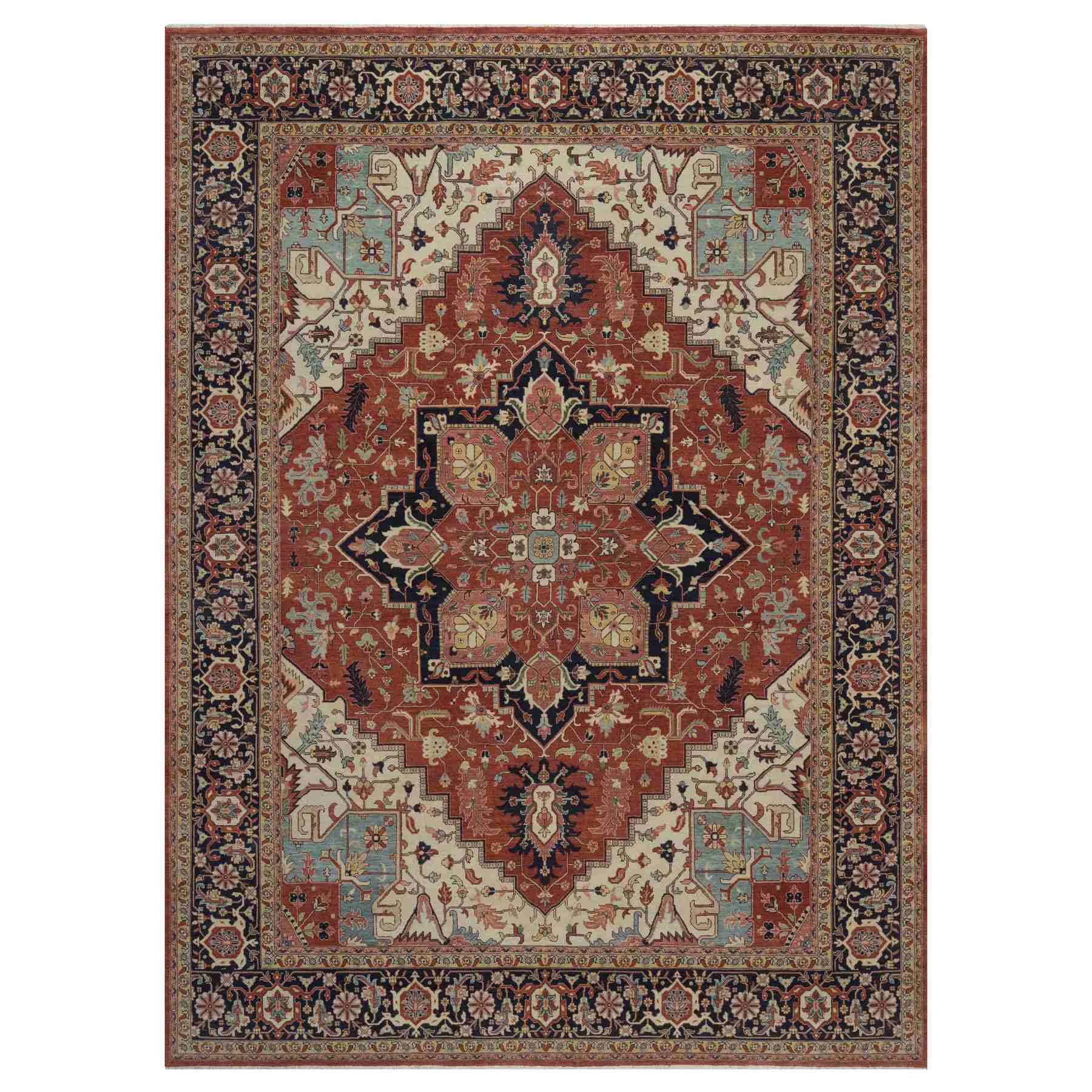 Heriz-Hand-Knotted-Rug-464070