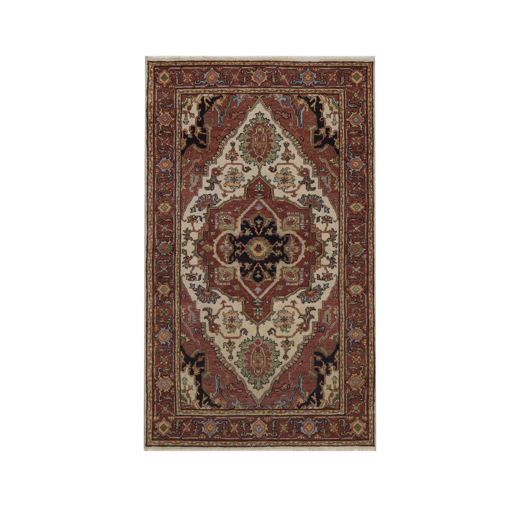 Heriz-Hand-Knotted-Rug-464090