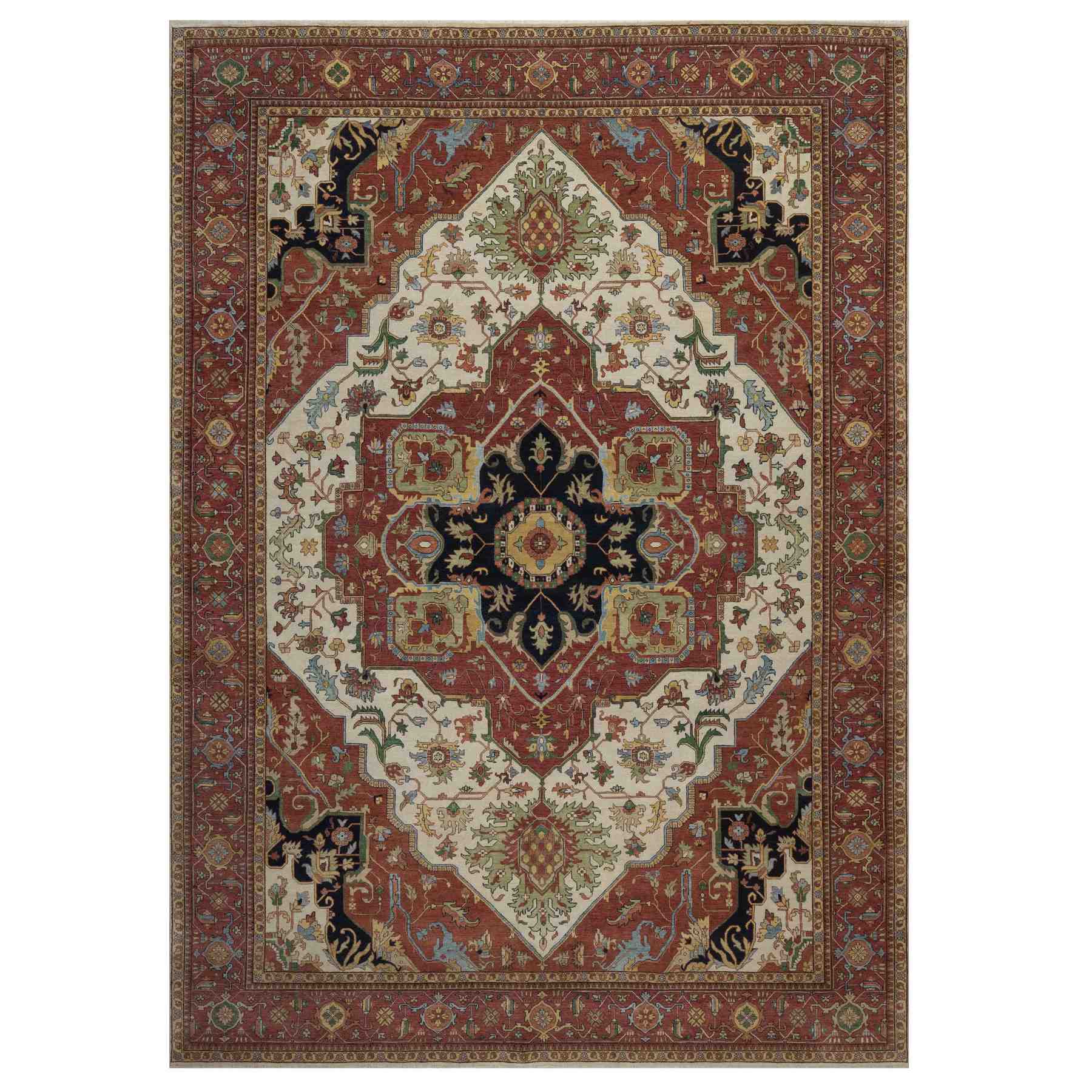 Heriz-Hand-Knotted-Rug-464100