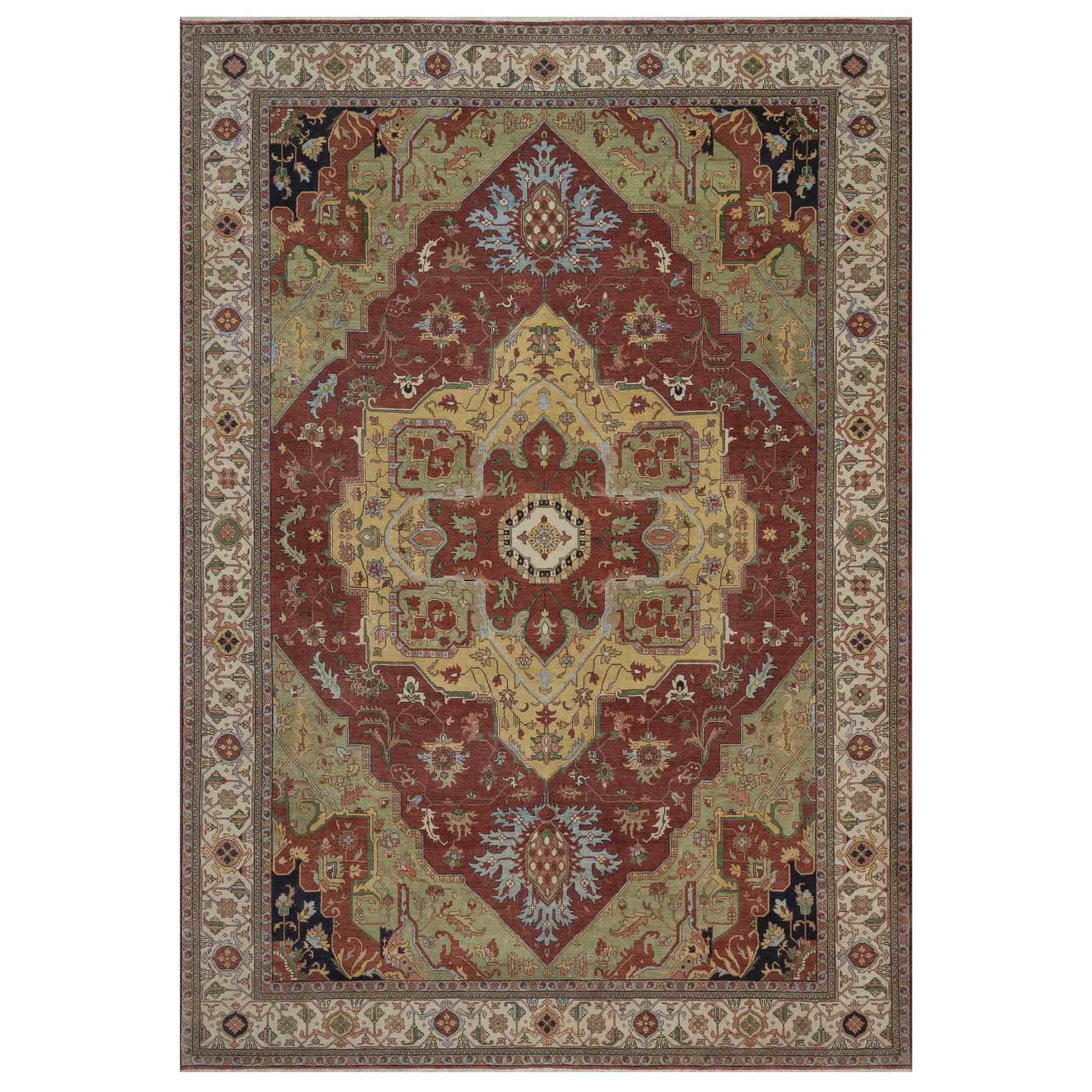 Heriz-Hand-Knotted-Rug-464105