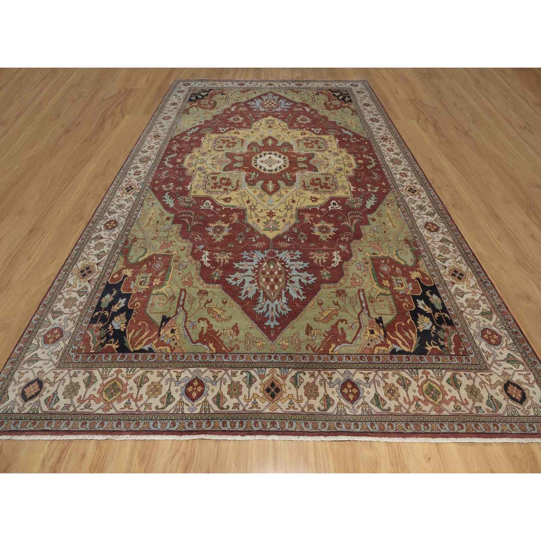 Heriz-Hand-Knotted-Rug-464105