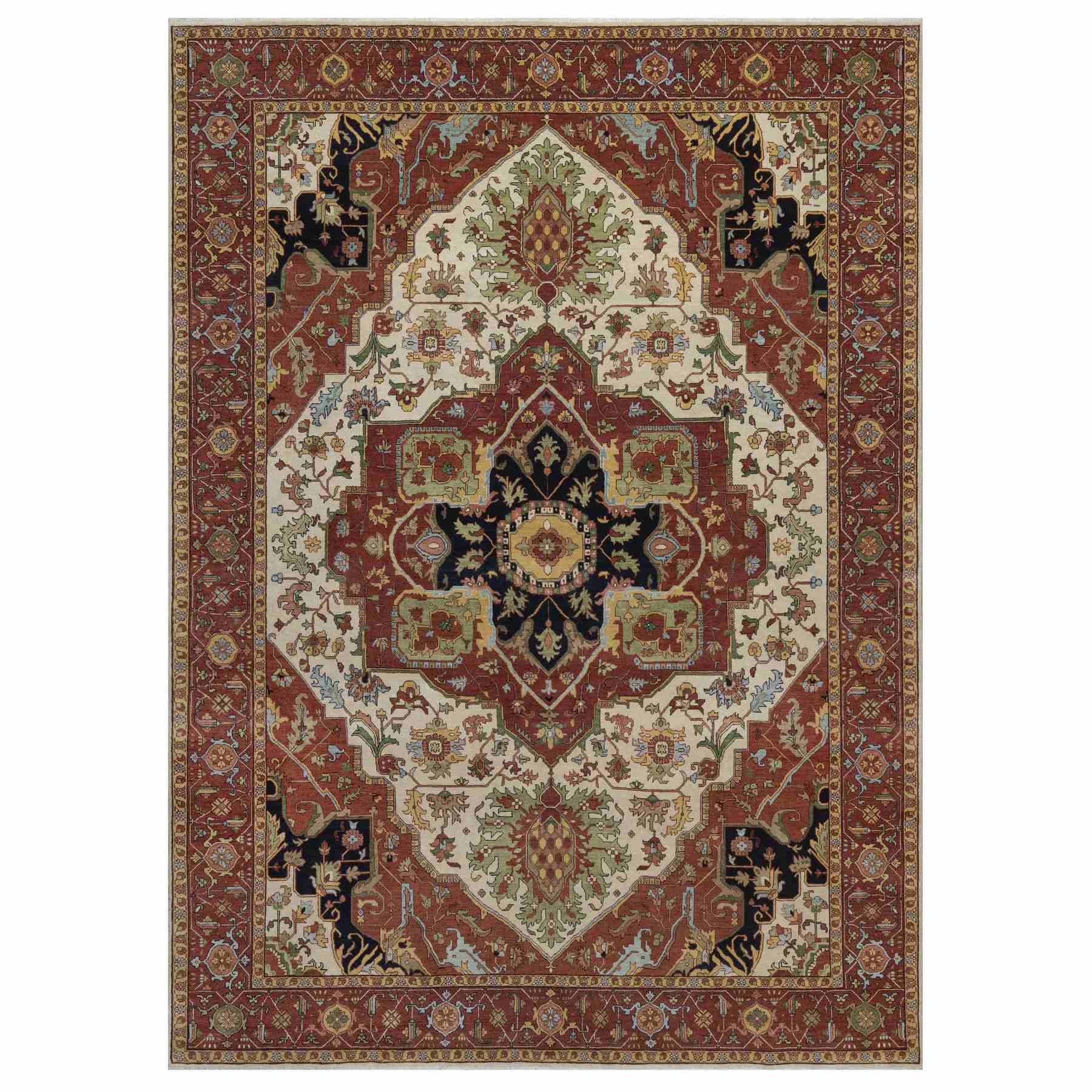 Heriz-Hand-Knotted-Rug-464110