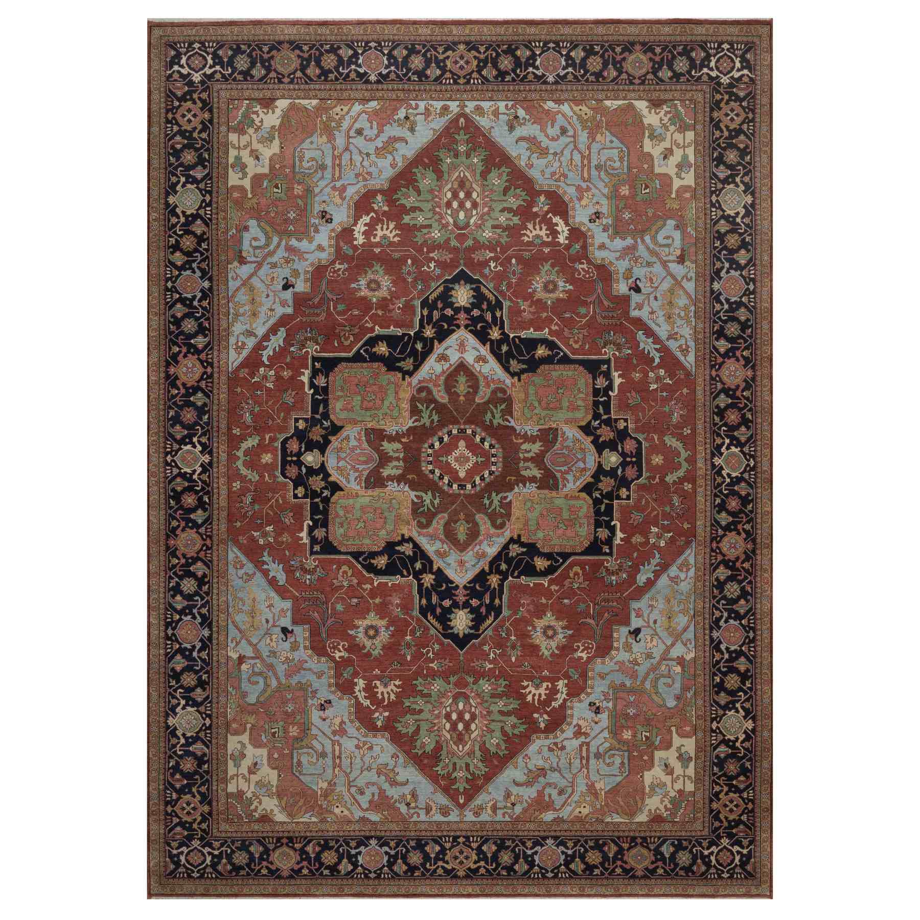Heriz-Hand-Knotted-Rug-464115