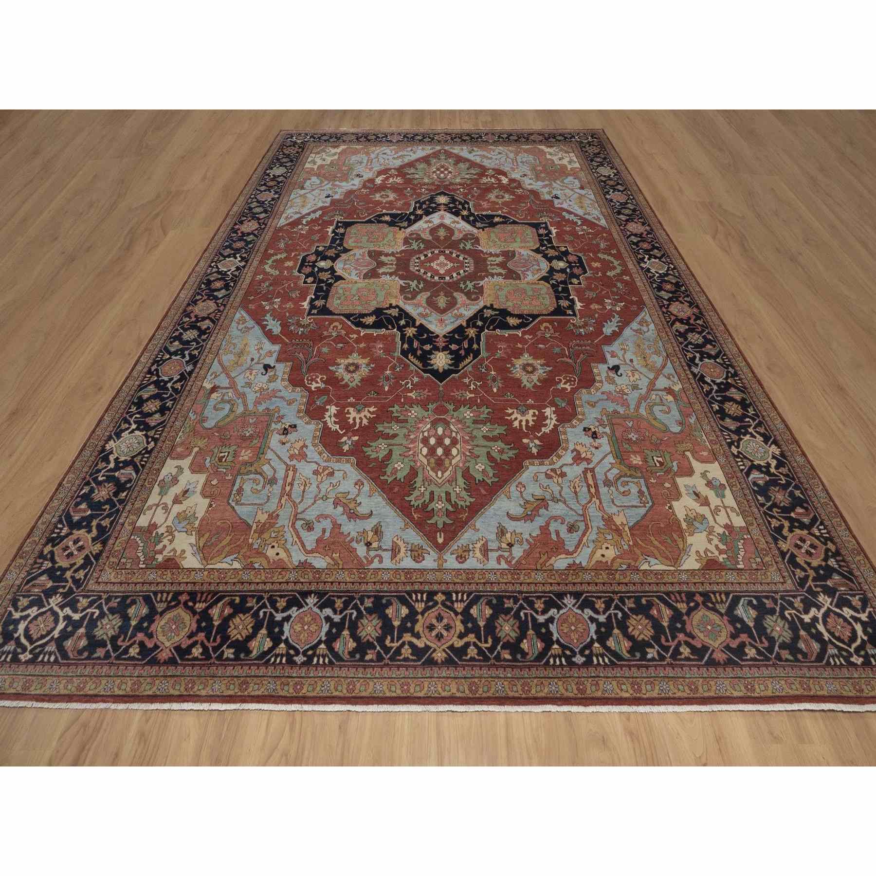 Heriz-Hand-Knotted-Rug-464115