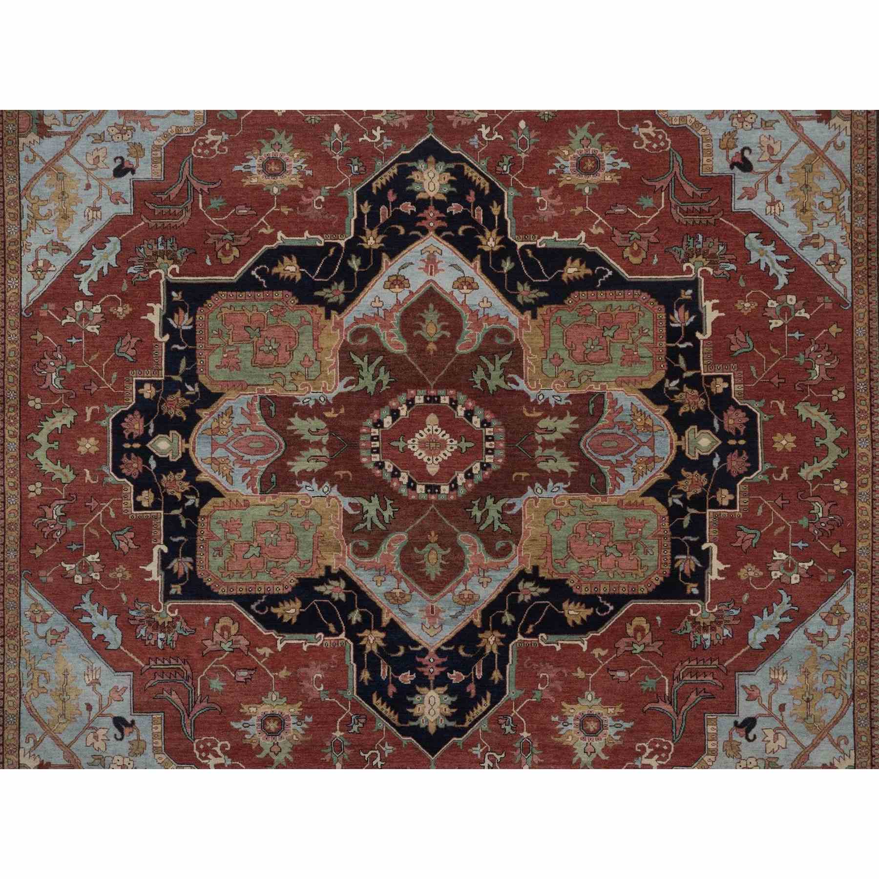 Heriz-Hand-Knotted-Rug-464115