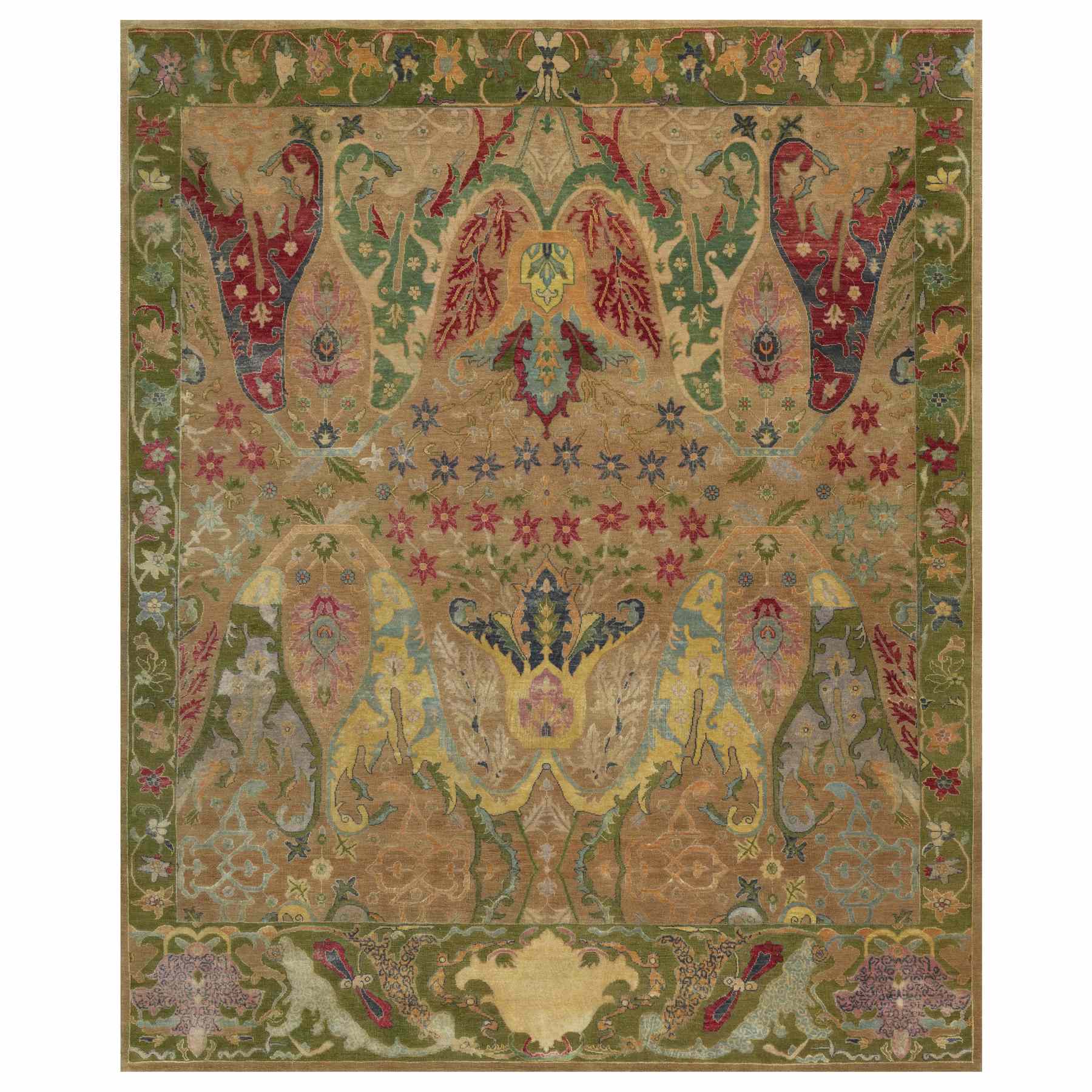 Tribal-Geometric-Hand-Knotted-Rug-463005