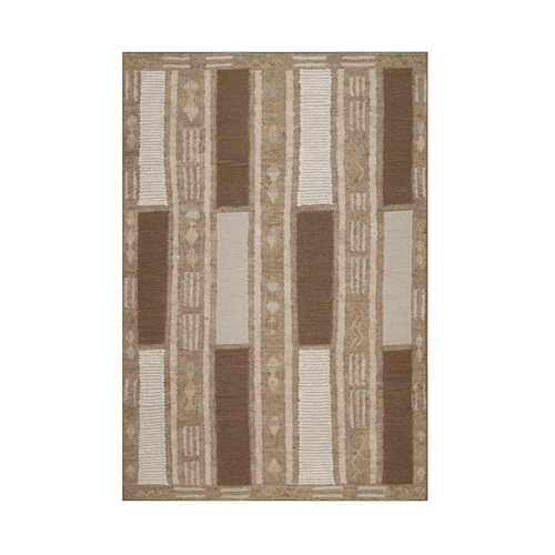 Shades of Brown, Flat Weave, Durie Kilim with Geometric Design, 100% Wool, Textured, Hand Woven, Oriental 