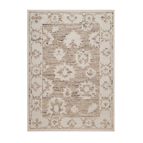 Macadamia Brown, Flat Weave, Durie Kilim with All Over Leaf Design, 100% Wool, Hand Woven, Oriental 
