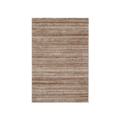 Coconut Brown, Variegated Textured Modern Design, Indoor, Outdoor, Hand Loomed, Thick and Plush, Mat, Sample, Oriental 