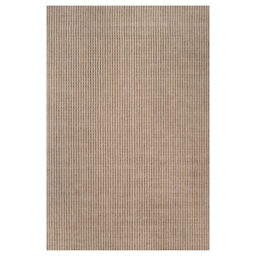 Tan and Beaver Brown, Vertical Stripes Design with Salt and Pepper Effect, Hand Loomed, Undyed Natural Wool, Oversized, XL, Oriental Rug