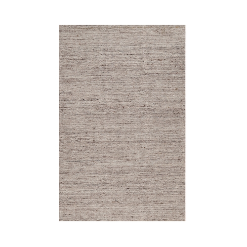 French Oak Brown, Modern Plain Design, Textured, Hand Loomed, Natural Wool, Sample, Mat, Oriental 