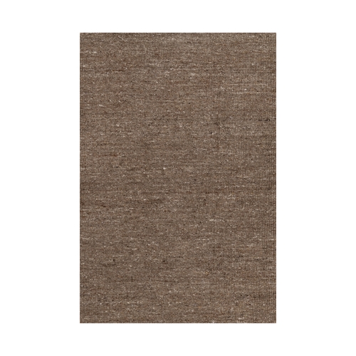 Cedar Brown, Modern Plain Design, Textured, Hand Loomed, Natural Wool, Sample, Mat, Oriental Rug