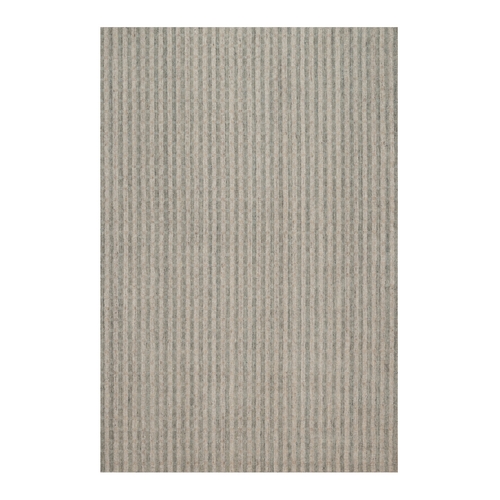Tan Brown and Gray, Vertical Stripes Design with Salt and Pepper Effect, Undyed Natural Wool, Hand Loomed, Oriental Rug