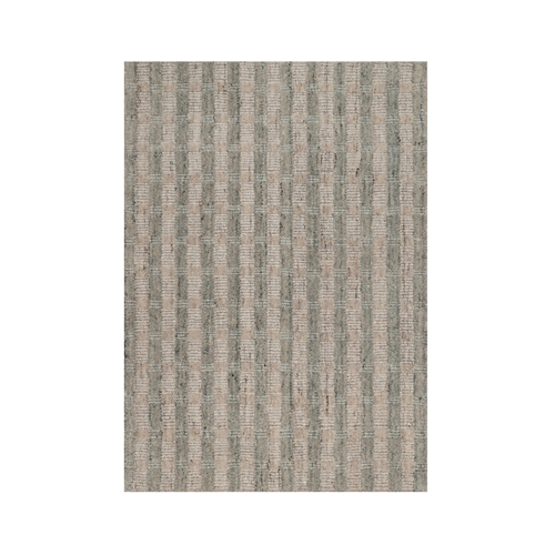 Tan Brown and Gray, Vertical Stripes Design with Salt and Pepper Effect, Undyed Natural Wool, Hand Loomed, Sample, Mat, Oriental Rug