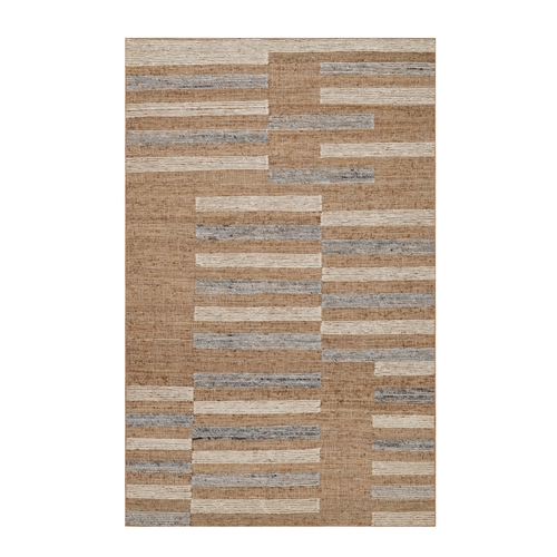 Chipmunk Brown, Flat Weave, Durie Kilim with Geometric Design, 100% Wool, Hand Woven, Oriental Rug