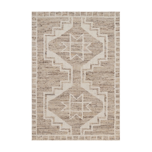 Khaki Brown, Flat Weave, Durie Kilim with Geometric Design, 100% Wool, Hand Woven, Oriental Rug
